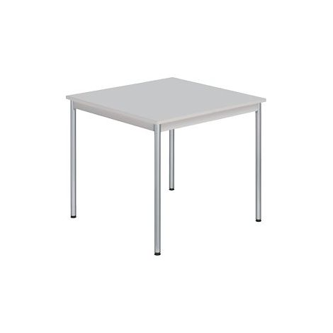 Table restauration carrée L 80 x P 80 cm - Klass - plateau gris - Maxiburo