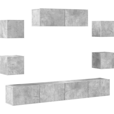Maison Exclusive - Set de muebles de TV 7 pzas madera contrachapa