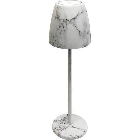 Megatron Tischlampe TAVOLA grau marmoriert LED 2 W (1/3)