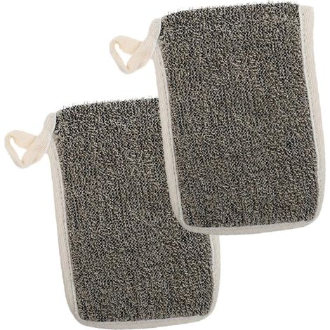Pieces Black Linen Bath Soap Bag for Quick Exfoliation and