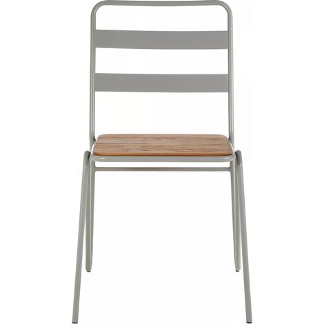 Interiors by Premier Grey Metal Chair, Comfy Pink Metal Outdoor Chair, Effortless Cleaning Metal Chair (1/5)