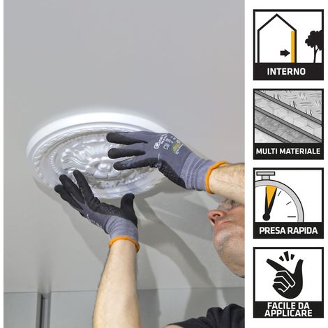 SIKA - Adesivo rapido per edilizia - SikaBond-115 Strong Fix, Bianco - Fissa subito battiscopa, cornici e piastrelle - Forza estrema pronta all’uso in pochi secondi - 290ml (1/5)
