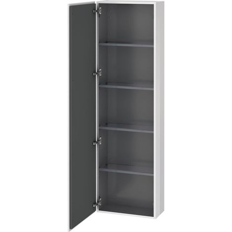 Armadio alto L-CUBE 500x243x1760mm con anta sinistra bianco super opaco