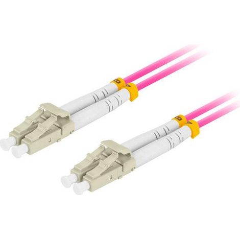Cavo patch in fibra ottica duplex Lanberg MM LC/UPC-LC/UPC 3.0MM OM4 50/125 lszh 0.5m viola (1/3)