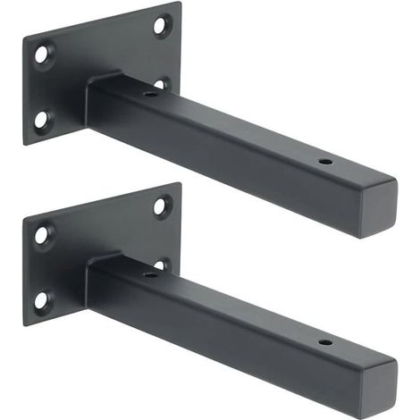 Ecleanfy - Équerre Étagère Industrielle Support Étagère à Fixation Murale en Acier Inoxydable Équerre Métale pour Support Dissimulé, 2Pcs (1/4)