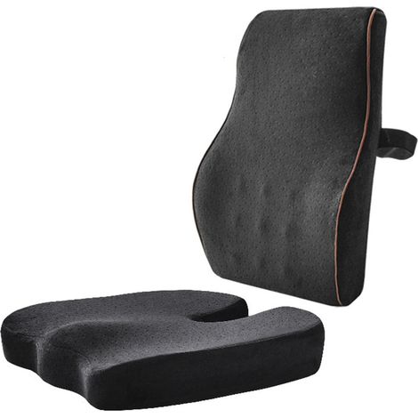 Bürostuhl-Sitzkissen und Rückenpolster, Lendenstützkissen für Stühle, geeignet für Bürostühle, Autositze, Gaming-Stühle, Schreibtischstühle usw., Modell S1.