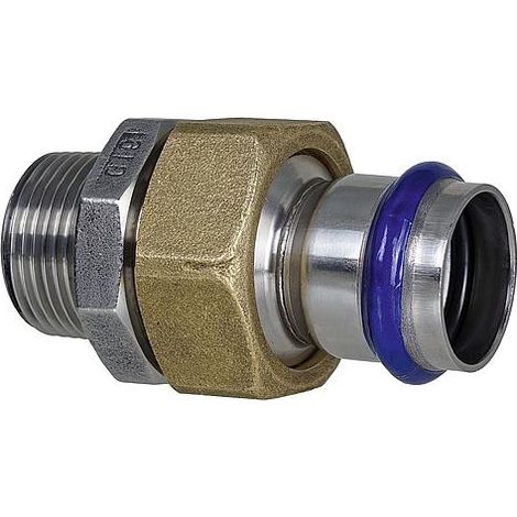 Raccord a sertir inox contour V Raccord passage intégral male joint plat, 35mm x DN 32 (1 1/4") (1/3)