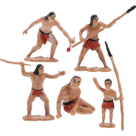Modèle d'hommes Primitifs Figurines Humaines Réalistes Ensemble De Mini Figurine Humaine Figurines De La Faune Figurines Éducatives De L'évolution Humaine Décor De (1/5)