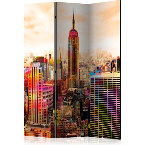 Paravento - Colors of New York City III [Room Dividers] - 135x172 (1/4)