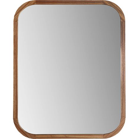 Miroir colonial en bois d ébène et mdf style raffiné - Ébène foncé et verre clair (1/3)