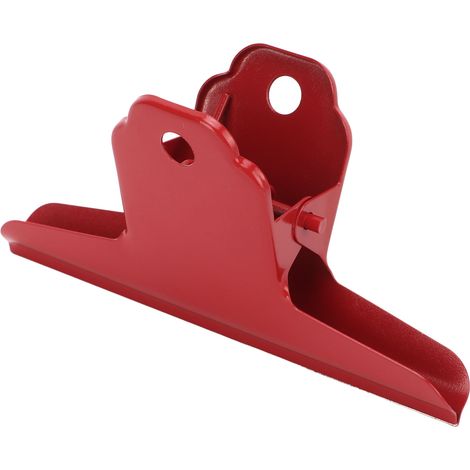 Pince à reliure en métal, matériau métallique, prise en main ferme et durable, grande taille, pour dossiers de bureau, idéale pour la maison, l'école et le bureau (rouge) (1/5)