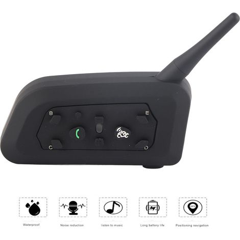 Casque de moto V6-1200 avec oreillette mains libres Bluetooth sans fil, convient à 6 personnes (1/5)