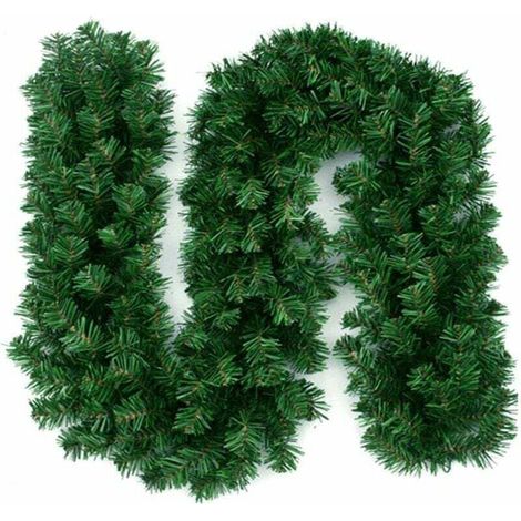 Guirlande de Noël,Guirlande de Sapin Artificiel Guirlande Sapin Vert Branche Guirlande de Noël Artificielles Fait à Main Couronne Sapin Noël pour Décoration de Noël-270cm (1/5)