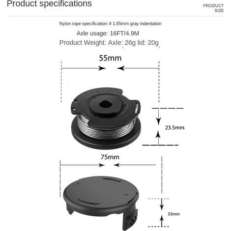 Bosch Mowing Accessories F016800569 Replacement Spool Grass Head Grass RopeSpool X 4