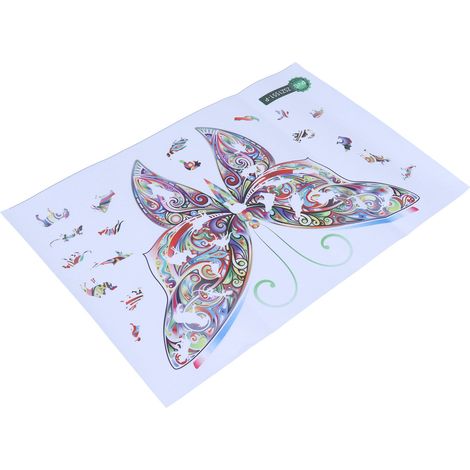 Sticker mural papillons à motifs animaux colorés à faire soi-même pour décorer une chambre (1/5)