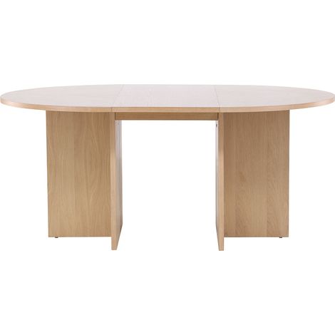 Strada Esstisch Ø120cm. Mit Auszug whitewash.