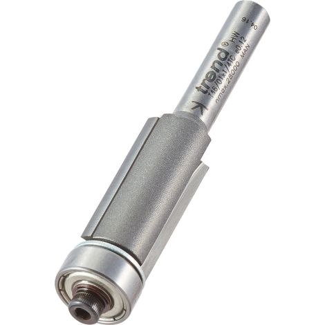 Trend T46/01X1/4TC 90° Template Profiler Router Bit with 12.7 x 25mm TCT Tip for Laminate Trimming and Precision Profiling (1/5)