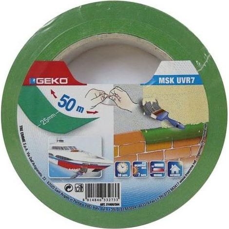 CARTA GOMMATA UVR mm. 25x50 mt. VERDE