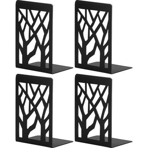 Serre Livre, Cale Livre en Métal, Serre Livres Noir, Serre-Livres, Innovant Presse Livre(Le Noir 2 Paire)- Bloc Livre pour Enfants, Bureaux, Écoles, Salons, Librairie et Bibliothèque (1/5)