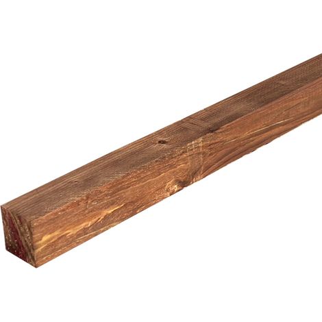 Lot de 4 Tasseaux Sapin Traité marron, L.2,40 m x l.2,75 cm x Ep.27,5 mm (1/5)