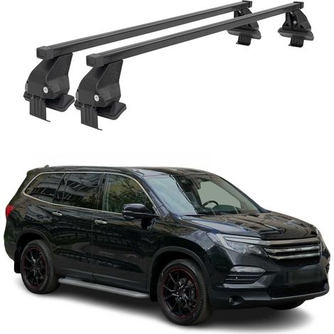 OMAC Dachträger Querträger Stahl für Honda Pilot III 2016-2022 – Abschließbar – City-Crash-getestet – DIN 75302:2019 – ISO/PAS 11154:2006 – Max. 50 kg Schwarz (1/5)