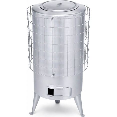 Estufa de Leña Circular Nº4 Campera de 8,8 kW Plata - GARCÍA (1/5)