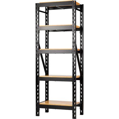 Draper 32446 BUNKER 22 Piece Modular 5 Tier Racking Hardwood Shelving, 750mm
