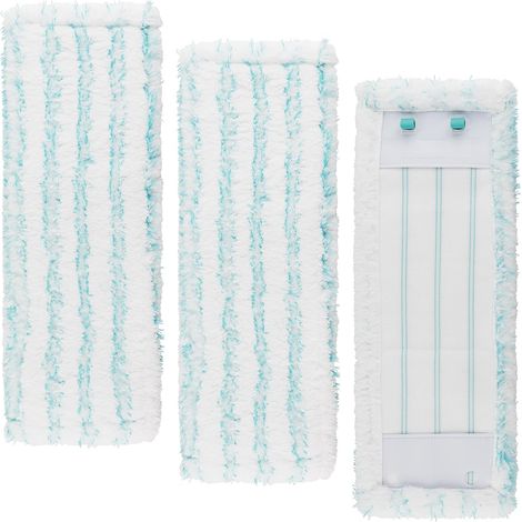 Lot de 3 housses microfibre de rechange pour balai professionnel XL, forte absorption pour tous types de sols (1/5)