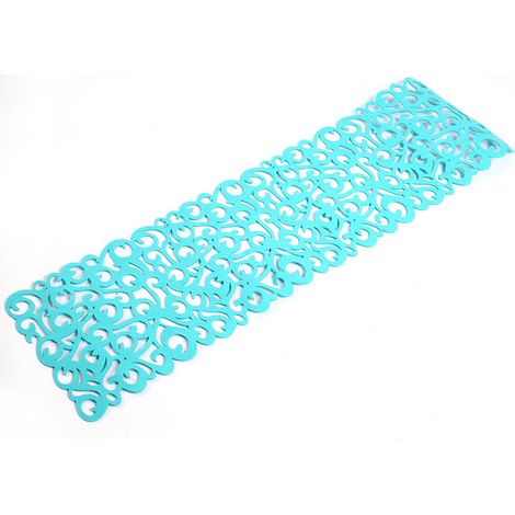 Lot de 6 sets de table en feutre vert clair, chemin de table rectangulaire pour décoration intérieure, nappes et tapis de table.