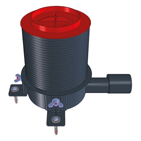 Corps d'échappement avec 3 angles de fixation, couvercles inclus