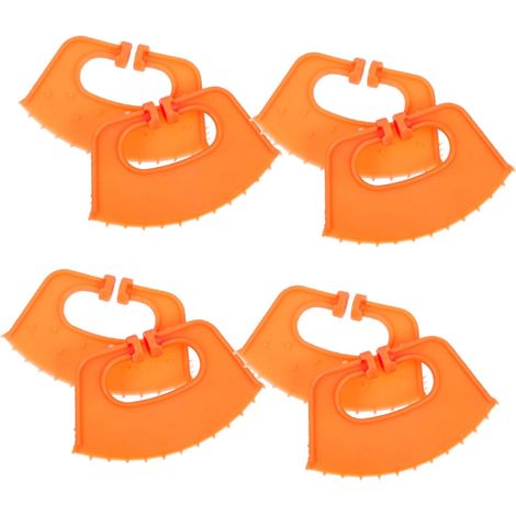 Pinces Nasales pour Bovins en Plastique Pp Orange, Outil de Sevrage Ergonomique et Portable pour Élevage, Lot de 10 Pièces pour Veaux et Bétail (1/5)