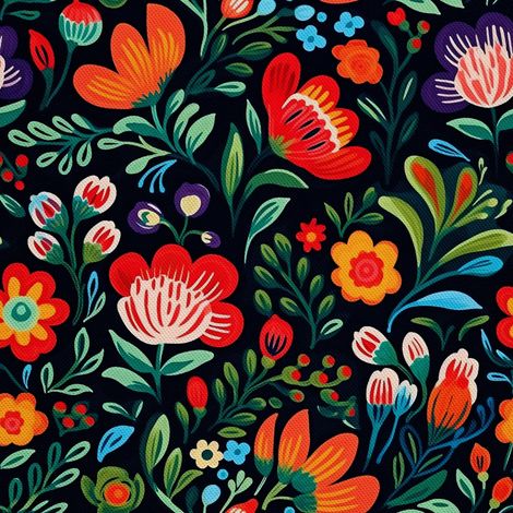 Tela decorativa para exteriores Oxford - Estampado floral - DX2077 (1/5)