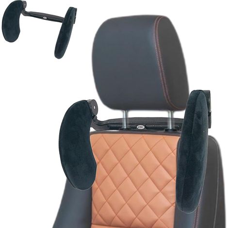 Coussin d'appui-tête de siège de Voiture 38 cm Coussin de Nuque en Forme de U Coussin de Voyage Rotatif réglable pour et Adultes Support latéral en Velours Doux pour Les Longs trajets (1/5)