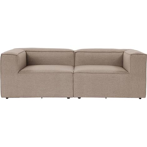 Sofa 2-Sitzer modern modular aus Leinen Fora 2 - Beige (1/5)