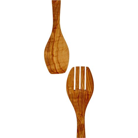 Couverts à salade Bois d'olivier 30 cm (1/5)