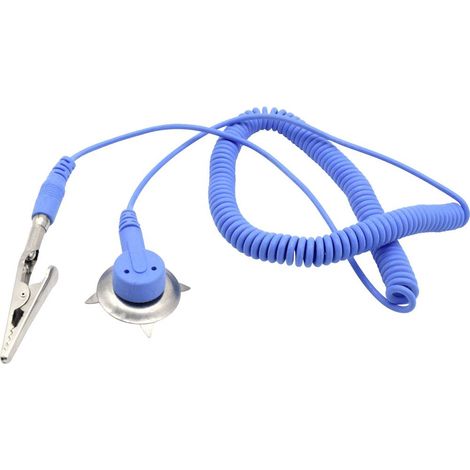 Quadrios Cavo di messa a terra ESD 1.80 m Morsetto a vite, Connettore a pressione 10 mm, Spina, Morsetto a coccodrillo (1/5)