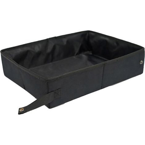 Bac à litière de voyage portable pour chat, sans odeur, léger, imperméable et pliable. (1/2)