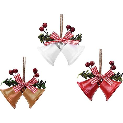 MINKUROW Árbol De Navidad Campana Colgante Ventana Puerta Fiesta Campanas Adornos Campanas De Navidad Adornos Árbol De Navidad Campanas Colgantes Suministros De Vacaciones Para Árbol De Navidad 3pcs (1/5)