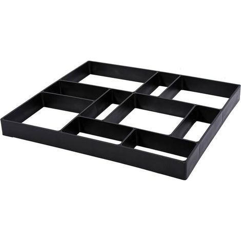 ALLIANDIS Moule a Pavé Beton Jardin Moule a Beton DIY Iron Réutilisable Moules Béton Moule a Pavage Moule Beton Dalle Moule à Chemin Béton pour Chemin Terrasse Allée Patio Jardin 45 x 40 x 4cm Noir (1/4)