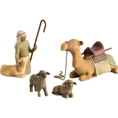 [Figuras coleccionables] Belén de resina, 3-4 piezas, 11,5-3 cm, multicolor, ideal como regalo de Navidad o tradición familiar, pintado a mano. (1/5)
