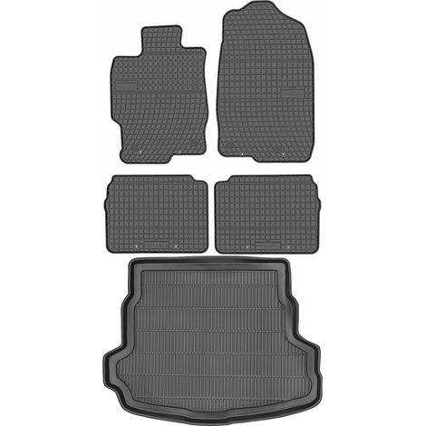 Juego de alfombrillas de goma para Mazda 6 II GH1 Hatchback (2007-2012) + alfombrilla para el maletero.
