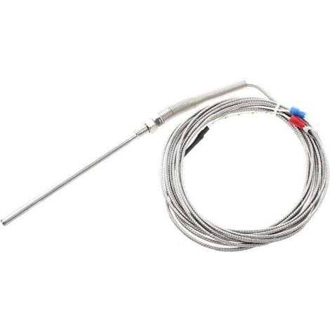 Thermocouple Type K Sonde Haute Température Acier Inoxydable Longueur 3 Mètres (1/4)