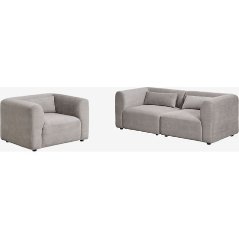 Set soggiorno con divano modulare a 2 pezzi e poltrona Fogler SKLUM            