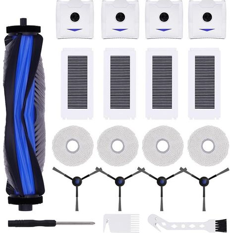 FOREHILL 20-teiliges Ersatzteilset für Ecovacs Deebot N30 Pro, N30 Pro Staubsauger-Ersatzteile, 1 Hauptbürste + 4