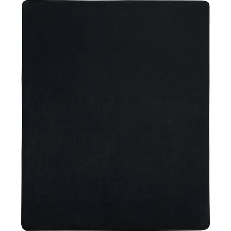 Jersey Fitted Sheet Black 100x200 cm Cotton vidaXL