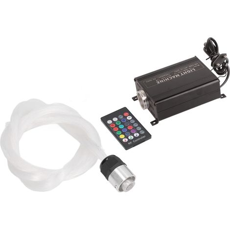 Lumières à fibre optique colorées, contrôle par application mobile, éclairage de plafond RGBW activé par le son, pour la maison et la voiture, prise UE 100-265 V
