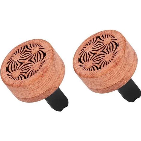 Diffuseur d'huiles essentielles pour voiture, 2 diffuseurs de voiture en bois pour fleurs, mini diffuseur en bois d'aromathérapie pour huiles essentielles (1/4)