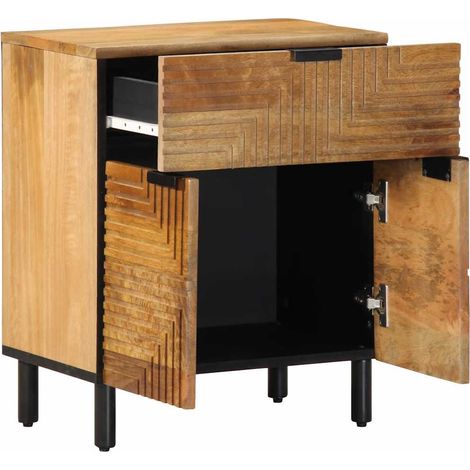 Maison Exclusive - Table de chevet marron 50x33x60 cm bois de manguier massif (1/5)
