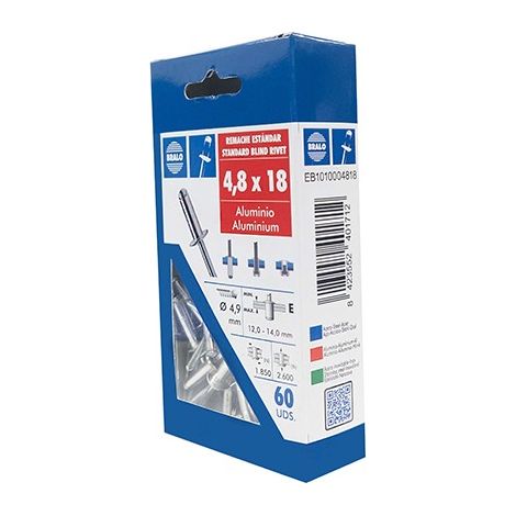 RIVET BLISTER 60 PZ - 4,8X18 MM