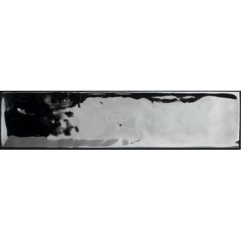 Carrelage mur effet zellige noir 6,5x26,6 cm CROMIA26 ACCIAIO (vendu par boite de 1m2) (1/5)